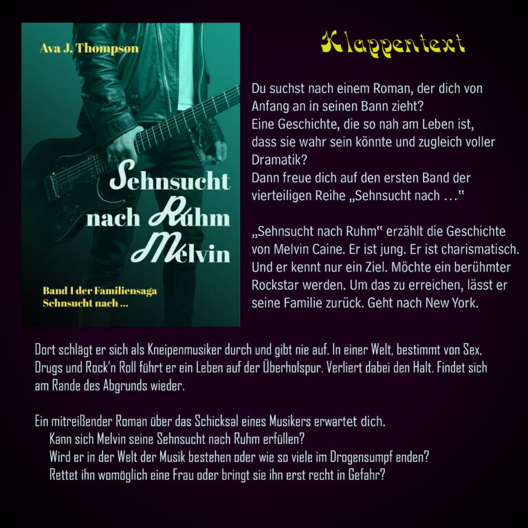 Klappentext Sehnsucht nach Ruhm