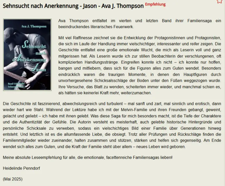 Rezension Sehnsucht nach Anerkennung